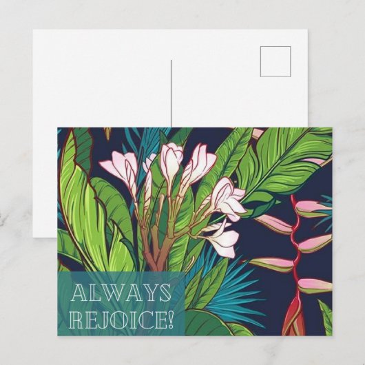 Always Labice Tropical Flawersはがき ポストカード (正面/裏面)