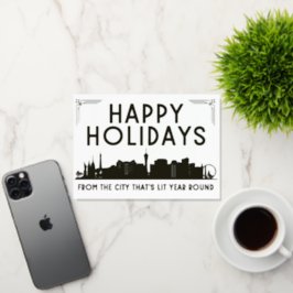 ALWAYS LITベガスハッピーホリデーズグリーティングカード 箔グリーティングカード