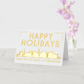 ALWAYS LITベガスハッピーホリデーズグリーティングカード 箔グリーティングカード (蘭)