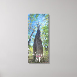 Always Look Up秋の空とキャンバス葉の印刷 キャンバスプリント