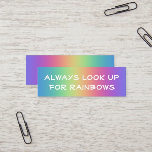Always Look Up for Rainbowsミニ名刺 スキニー名刺 (正面/裏面インサイチュ)
