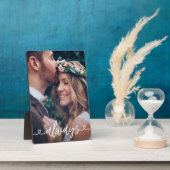 Always LoveハートValentines パーソナライズされた写真 フォトプラーク (側面)