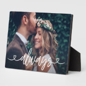 Always LoveハートValentines パーソナライズされた写真 フォトプラーク (側面)