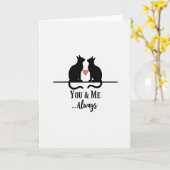 Always Love Cats You And Me Card カード (黄色い花)