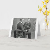 Always Love Our Playtimeヴィンテージゲイ愛好家の写真 カード (黄色い花)