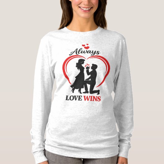 Always Love Wins Classic Unisex Long Sleeve Tee Tシャツ (正面)