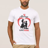 Always Love Wins Romantic Unisex Bella Short Sleev Tシャツ (正面)