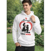 Always Love Wins Romantic Unisex Valentine Hoodie パーカ