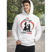 Always Love Wins Romantic Unisex Valentine Hoodie パーカ