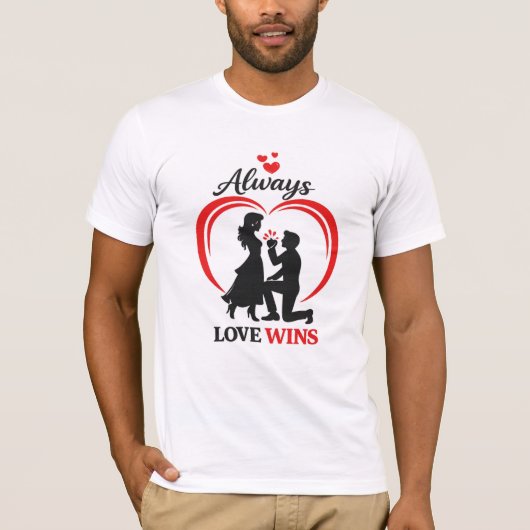 Always Love Wins Unisex Bella Canvas Tee Tシャツ (正面)
