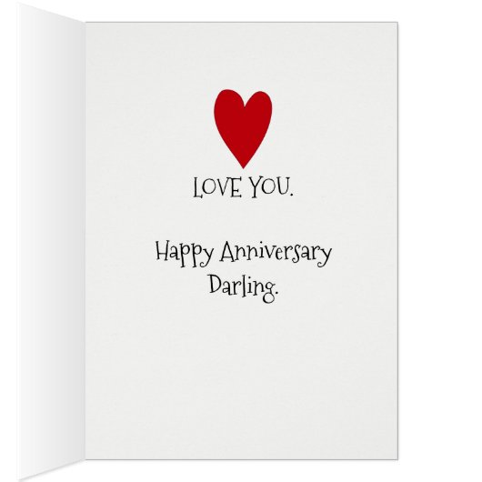 Always Love You Anniversary Card (内側 (右))