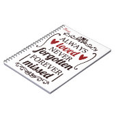 Always Loved Never Forgottonスパイラルフォトノートブック ノートブック (左側)