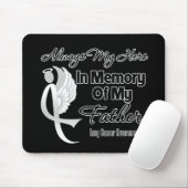 Always My Hero In Memory Father - Lung Cancer マウスパッド (マウス)