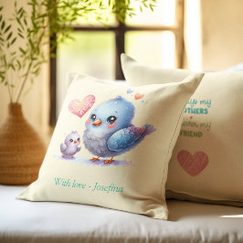 Always my Mother – バードママ&ベビーイエロー クッション