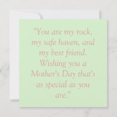 Always my Mother – パンダママ&ベビーグリーン ノートカード (裏面)