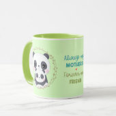 Always my Mother – パンダママ&ベビーグリーン マグカップ (正面左)