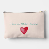 Always my Mother - Elephant Mum & ベビーPink アクセサリーポーチ (裏面)