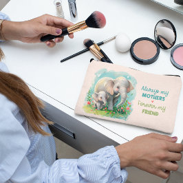 Always my Mother - Elephant Mum & ベビーPink アクセサリーポーチ