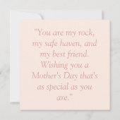 Always my Mother - Elephant Mum & ベビーPink ノートカード (裏面)