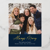 Always Navyミニマメリーリストの写真 箔シーズンポストカード (正面)