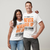 ALWAYS NEVER GIVE UP STAY STRONG Distressed Graphi Tシャツ (ユニセックス)