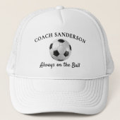 'Always on the Ball' Football Soccer Coach Custom キャップ (正面)