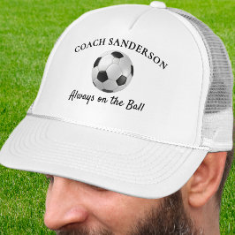 'Always on the Ball' Football Soccer Coach Custom キャップ