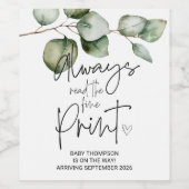 Always Read the Fine Print Pregnancy Announcement  ワインラベル (シングルラベル)