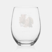 Always Remember I Love You Beer ステムなしワイングラス (裏面)