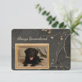 Always Remembered Pet Loss Photo Sympathy Card (スタンド正面)
