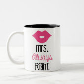 Always Right Mug夫人 ツートーンマグカップ (左)