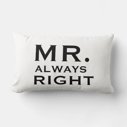 Always Right Pillowcases Pillowカップルの陽気な氏 ランバークッション (正面)