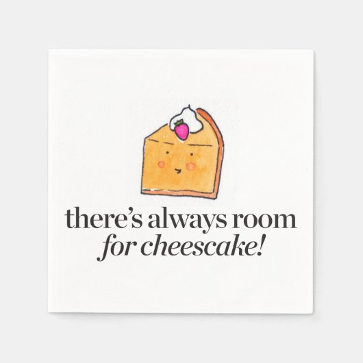 Always Room for Cheesecake スタンダードカクテルナプキン (正面)