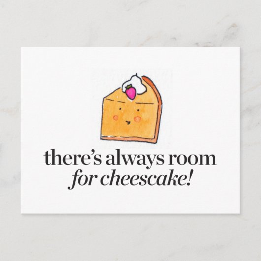Always Room for Cheesecake ポストカード (正面)