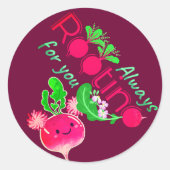 Always Rooting for You - Punny Garden ラウンドシール (正面)