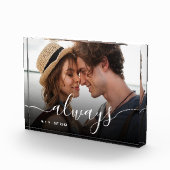 Always Script Overlayカップルパーソナライズされた写真 フォトブロック (右)
