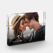 Always Script Overlayカップルパーソナライズされた写真 フォトブロック (左)