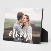 Always Script Overlayカップルパーソナライズされた写真 フォトプラーク (側面)