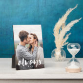 Always Script Overlayカップルパーソナライズされた写真 フォトプラーク (側面)