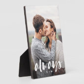 Always Script Overlayカップルパーソナライズされた写真 フォトプラーク (側面)