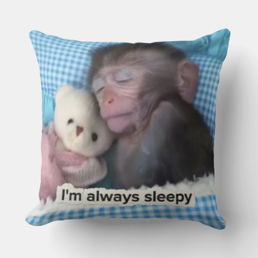 Always sleepy mood pillow クッション (正面)