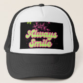 Always smile positive quote instant download  キャップ (正面)