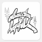 Always Stay Hopeful Typography Tee スクエアシール (正面)