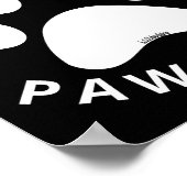 ALWAYS STAY PAWSITIVE funny dog paw inspirational ポスター (角)