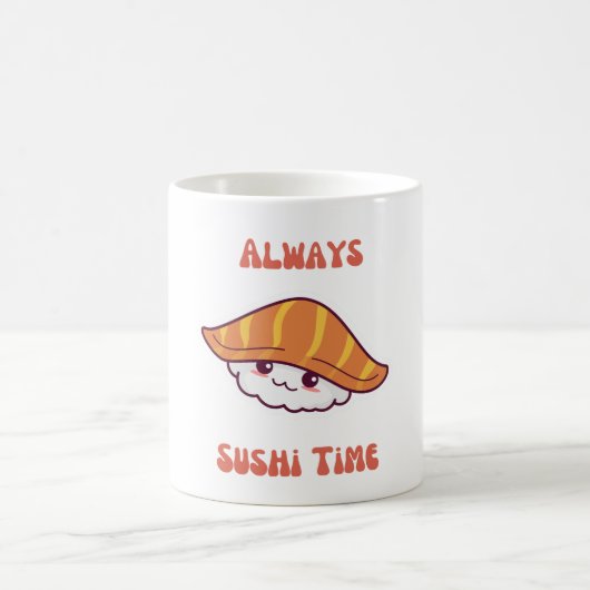 Always Sushi Timeかわいいすしコーヒーマグ コーヒーマグカップ (中央)