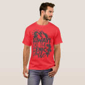 Always take the scenic route Camping quote girl Tシャツ (正面フル)