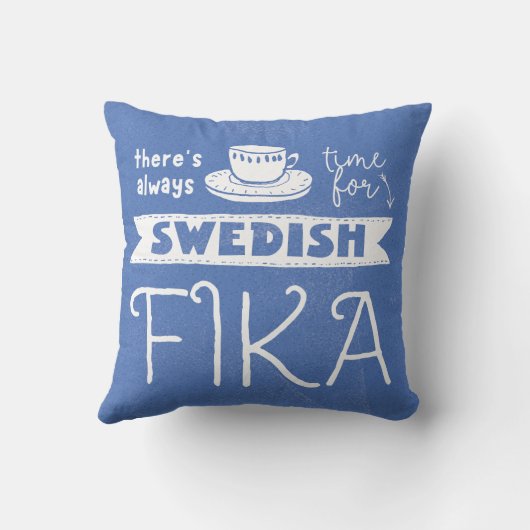 Always Time for Swedish Fika クッション (裏面)