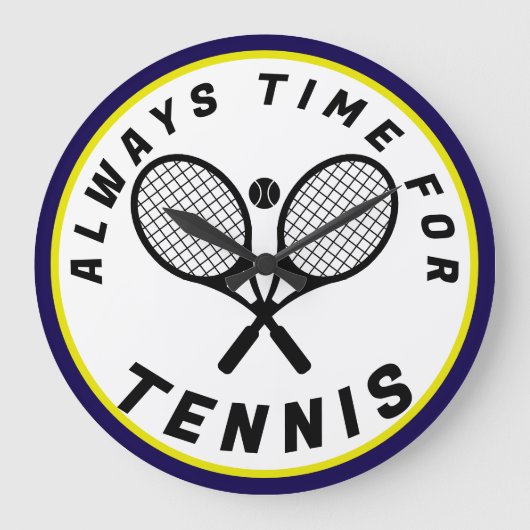 Always Time for Tennis ラージ壁時計 (正面)