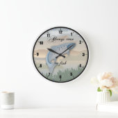 "Always Time to Fish"壁時計 ラージ壁時計 (ホーム)