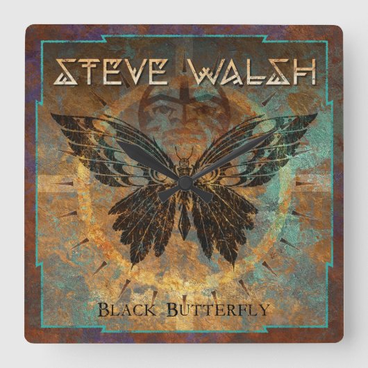 Always Time to Rock スクエア壁時計 (正面)